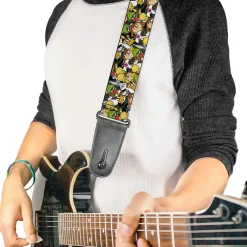 Guitar Strap - Looney Tunes 6-Character Stacked Collage4
