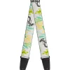 Guitar Strap - Luca Alberto Sea Monster Underwater Silhouette White Multi Color