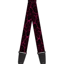 Guitar Strap - Marble Black/Hot Pink