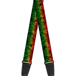 Guitar Strap - Marijuana Haze Rasta/Rasta