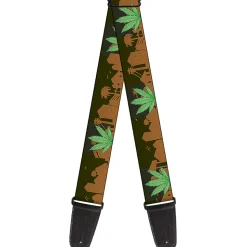 Guitar Strap - Marijuana Leaf Skyline