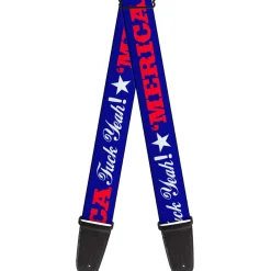 Guitar Strap - MERICA FUCK YEAH! Star Blue Red White