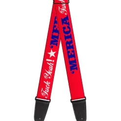 Guitar Strap - MERICA FUCK YEAH! Star Red Blue White