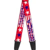 Guitar Strap - MERICA Stripes Stars Red White Blue