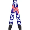 Guitar Strap - MERICA US Flag Blue White Red