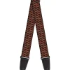 Guitar Strap - Mesh Black Brown