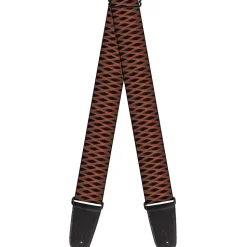 Guitar Strap - Mesh Black Brown