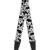 Guitar Strap - Mickey Mouse Expressions Stacked White Black