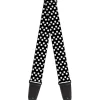 Guitar Strap - Micro Polka Dots2 Black White