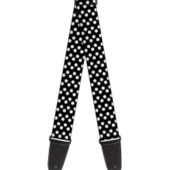 Guitar Strap - Micro Polka Dots2 Black White