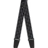 Guitar Strap - Micro Polka Dots Black White