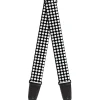 Guitar Strap - Mini Polka Dots Black White