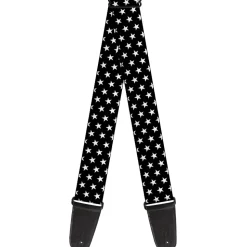 Guitar Strap - Mini Stars3 Black White