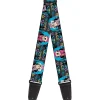 Guitar Strap - Minnie Mouse Hoody & Headphone Poses Gray Multi Color