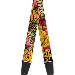 Guitar Strap - Mom & Dad Yellow