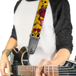 Guitar Strap - Mom & Dad CLOSE-UP Yellow