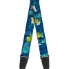 Guitar Strap - Monsters University Sulley & Mike Poses Checkers Blue