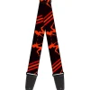 Guitar Strap - Mud Flap Girls w Stripes Black Red Orange