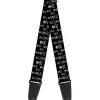 Guitar Strap - Multi Skull Black Gray