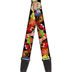 Guitar Strap - Muppets Faces Black
