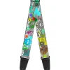 Guitar Strap - Music Skulls Multi Color