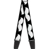 Guitar Strap - Mustache Black White