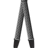 Guitar Strap - Mustache Monogram Black Grays
