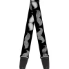 Guitar Strap - Mustaches Black Sketch