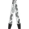 Guitar Strap - Mustaches White Sketch