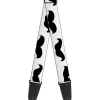 Guitar Strap - Mustaches White Black