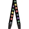 Guitar Strap - Nautical Star Black Multi Color