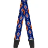Guitar Strap - Navajo Gray Blue Orange Black