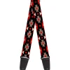 Guitar Strap - Navajo Red Black Gray Red