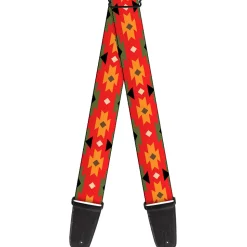 Guitar Strap - Navajo Tan Rust Olive Black