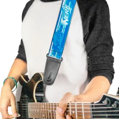 Guitar Strap - NERF Logo Streaks Blues/White