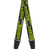 Guitar Strap - NERF Text Glitch Logo Gray/Yellow/Black