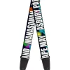 Guitar Strap - New Jersey Shore Towns Black Multi Color White