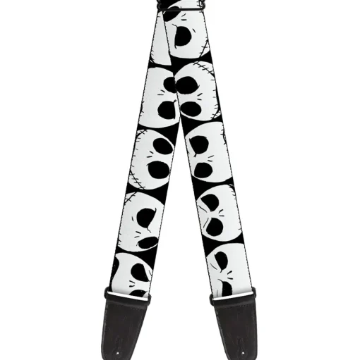 Guitar Strap - Nightmare Before Christmas 7-Jack Expressions CLOSE-UP Black/White
