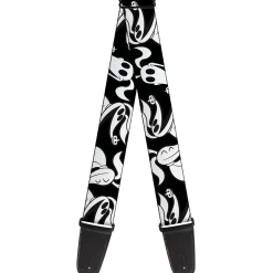 Guitar Strap - Nightmare Before Christmas Zero Expressions Black/White