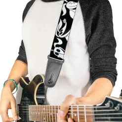 Guitar Strap - Nightmare Before Christmas Zero Expressions Black/White