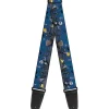 Guitar Strap - Nightmare Before Christmas Jack, Zombie Duck & Zero Cemetery Scene
