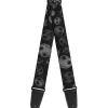 Guitar Strap - Nightmare Before Christmas Jack Expressions Scattered Weathered