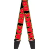 Guitar Strap - NO CHANCE BRO Black Yellow Red