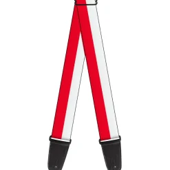 Guitar Strap - North Carolina Flag Stripe Red White