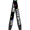 Guitar Strap - ONE OF US HAS NO BALLS/Balls Black/Multi Color/White