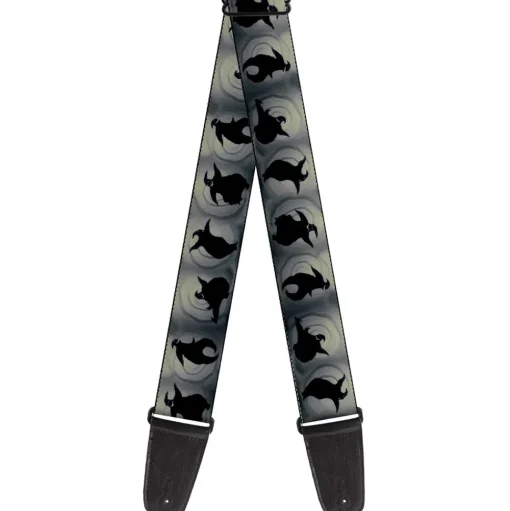 Guitar Strap - Oogie Boogie Silhouette Poses Gray Black
