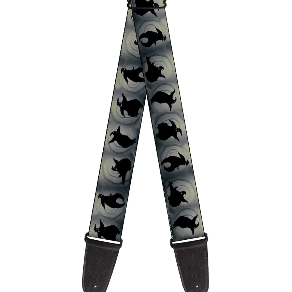 Guitar Strap - Oogie Boogie Silhouette Poses Gray Black