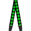 Guitar Strap - Owls Spin Black Green