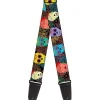 Guitar Strap - Painted Sugar Skulls & Flowers Collage