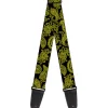 Guitar Strap - Paisley Black Neon Yellow